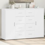 vidaXL Buffets 2 Pièces blanc 60x31x84 cm bois d'ingénierie