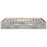 vidaXL Cadre de lit gris béton 120x200 cm bois d'ingénierie