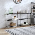 vidaXL Table console avec dessus en verre transparent 158 5x30x81 cm