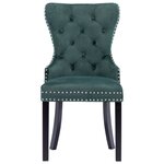 vidaXL Chaises à manger lot de 2 vert foncé velours