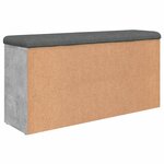 vidaXL Banc à chaussures gris béton 102x32x50 cm bois d'ingénierie
