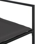 vidaXL Ensemble à manger de jardin 7 Pièces avec coussins noir textilène