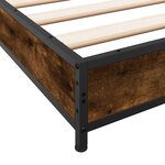 vidaXL Cadre de lit sans matelas chêne fumé 150x200 cm