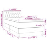 vidaXL Sommier à lattes de lit avec matelas Marron foncé 90x190 cm