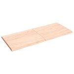 vidaXL Dessus de table bois massif non traité bordure assortie