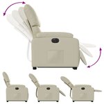 vidaXL Fauteuil inclinable électrique crème similicuir