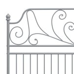 vidaXL Cadre de lit sans matelas gris métal 140x200 cm