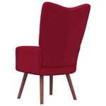 vidaXL Chaise de relaxation Rouge bordeaux Velours