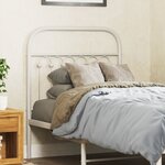 vidaXL Tête de lit métal blanc 75 cm