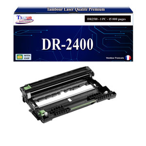 T3AZUR - Kit Tambour compatible avec Brother DR2400 pour Brother DCP-L2510D DCP-L2512D DCP-L2530DW DCP-L2537DW DCP-L2550DN