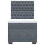 vidaXL Sommier à lattes de lit et matelas Gris foncé 80x200 cm Velours