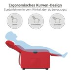 vidaXL Fauteuil inclinable Rouge Similicuir