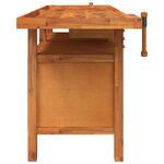 vidaXL Établi avec tiroirs et étaux 192x62x83 cm Bois massif d'acacia