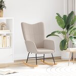 Chaise Relaxante vidaXL en Fabric léger Gris Curly