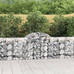 vidaXL Paniers à gabions arqués 10 Pièces 200x50x80/100 cm Fer galvanisé