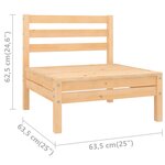 vidaXL Canapés centraux de jardin 2 Pièces Bois de pin massif