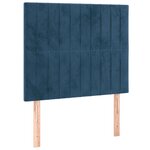 vidaXL Cadre de lit avec tête de lit Bleu foncé 90x200 cm Velours