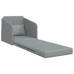 vidaXL Canapé-lit 2-en-1 Gris clair 65x80x83 cm Tissu