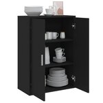 vidaXL Buffet noir 60x31x84 cm bois d'ingénierie