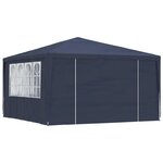 vidaXL Tente de réception avec parois latérales 4x4 m Bleu 90 g/m²