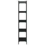 vidaXL Bibliothèque à 5 niveaux noir 60x30x154 cm bois d'ingénierie