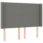 vidaXL Sommier à lattes de lit avec matelas Gris foncé 140x200cm Tissu