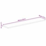 vidaXL Dessus de table 180x20x2 5cm rectangulaire bois massif récupéré