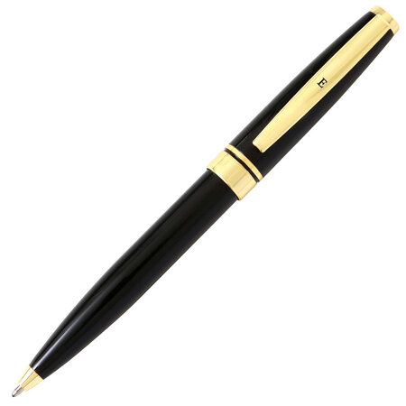 Stylo personnalisé initiale Black & Gold - Lettre E - Draeger