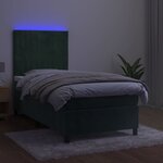 vidaXL Sommier à lattes de lit matelas LED Vert foncé 80x200cm Velours