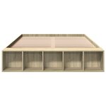 vidaXL Cadre de lit chêne sonoma 140x200 cm bois d'ingénierie
