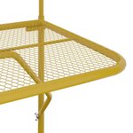 vidaXL Table de balcon Doré 60x40 cm Acier