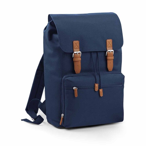 Sac à dos vintage avec compartiment pour ordinateur - BG613 - bleu marine