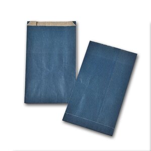 Boîte de 250 pochettes cadeau à soufflet bleues 120x200 kraft 60 g/m² GPV