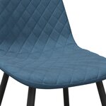 vidaXL Chaises à manger lot de 4 Bleu Velours