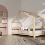 Lit cabane enfant LUCKY 120 x 200 rose pastel