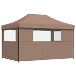 vidaXL Tente de réception pliable escamotable avec 3 parois latérales