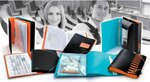 Classeur à 4 anneaux A4 Couleur aléatoire Noir/Turquoise ou Noir/Orange ELBA