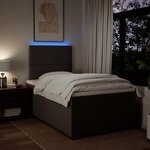vidaXL Sommier à lattes de lit avec matelas Gris clair 120x200cm Tissu