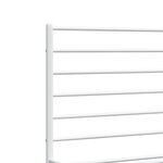 vidaXL Cadre de lit métal sans matelas et pied de lit blanc 183x213 cm