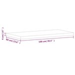 vidaXL Dessus de table 100x60x4 cm rectangulaire bois massif de hêtre