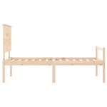vidaXL Lit pour personne âgée et tête de lit 100x200 cm bois massif