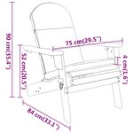 vidaXL Chaise de jardin Adirondack avec coussins bois massif d'acacia