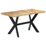 vidaXL Table à manger 140x70x75 cm Bois de manguier massif brut
