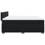 vidaXL Sommier à lattes de lit avec matelas Noir 180x200 cm Velours