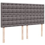 vidaXL Sommier à lattes de lit avec matelas Gris 200x200 cm Similicuir
