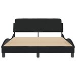 vidaXL Cadre de lit avec tête de lit Noir 120x200 cm Tissu
