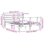 vidaXL Cadre de lit avec tête de lit blanc 120x200 cm bois pin massif