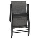 vidaXL Chaises pliables de jardin lot de 2 gris résine tressée