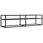 vidaXL Meuble TV noir 160x40x40 5 cm verre trempé