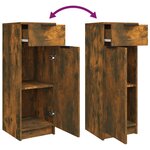 vidaXL Armoire de bain Chêne fumé 32x34x90 cm Bois d'ingénierie